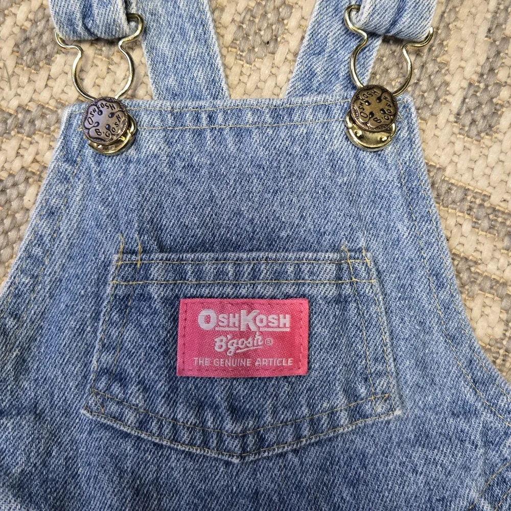 Vintage 1990s OshKosh B'Gosh classic blue denim jean overall dress
